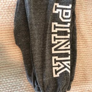 PINK grey sweatpants